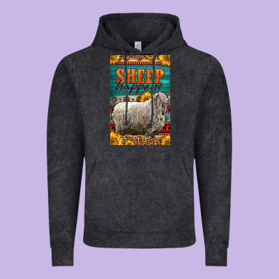 Western Sheep Happens Sunflowers Vintage Hoodie Designed By Lillyallendesigns
