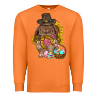 Carrot Western Rabbit with sunflowers Easter Day Premium Sweatshirt - HowdyJamesFarm