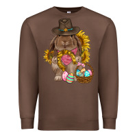 Chestnut Western Rabbit with sunflowers Easter Day Premium Sweatshirt - HowdyJamesFarm
