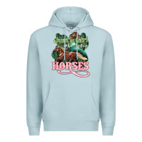Blue Mist Just a girl who loves Horses Premium Hoodie - HowdyJamesFarm