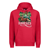 Cardinal Just a girl who loves Horses Premium Hoodie - HowdyJamesFarm