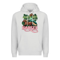 Dove Grey Just a girl who loves Horses Premium Hoodie - HowdyJamesFarm