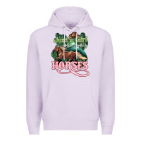 Lilac Just a girl who loves Horses Premium Hoodie - HowdyJamesFarm