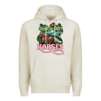 Oatmeal Heather Just a girl who loves Horses Premium Hoodie - HowdyJamesFarm