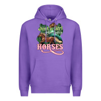 Purple Just a girl who loves Horses Premium Hoodie - HowdyJamesFarm