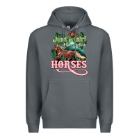 Rock Just a girl who loves Horses Premium Hoodie - HowdyJamesFarm