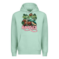 Seafoam Just a girl who loves Horses Premium Hoodie - HowdyJamesFarm