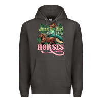 Smoke Just a girl who loves Horses Premium Hoodie - HowdyJamesFarm
