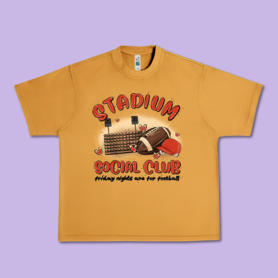 Stadium Social Club Football Urban Heavy Tee Designed By Maliassmallbusiness