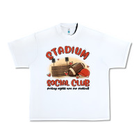 White stadium social club football Urban Heavy Tee - MaliasSmallBusiness