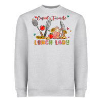 Heather Grey cupids favorite lunch lady Heavyweight Sweatshirt - MaliasSmallBusiness
