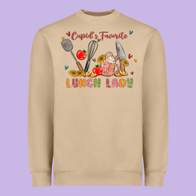 Cupids Favorite Lunch Lady Heavyweight Sweatshirt Designed By Maliassmallbusiness