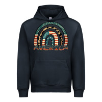 Navy America rainbow Urban Hoodie - FaDigitalArtStudio