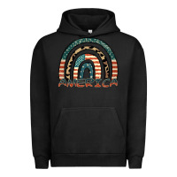 Pigment Black America rainbow Urban Hoodie - FaDigitalArtStudio