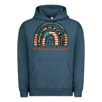 Pigment Midnight Navy America rainbow Urban Hoodie - FaDigitalArtStudio