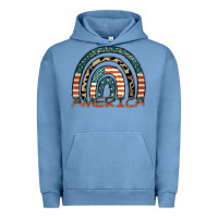 Pigment Pebble Blue America rainbow Urban Hoodie - FaDigitalArtStudio