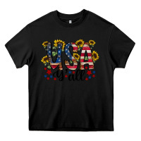 Black usa yall Heavy Core Tee - RacoonDesign
