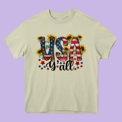 Usa Yall Heavy Core Tee Designed By Racoondesign