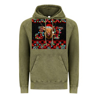 Vintage Olive highland cow joy Christmas Vintage Hoodie - BarkalooDesign