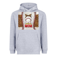 Heather Grey baseball mom with leopard tumbler tbs Heavyweight Hoodie - TumblerDesignByShophia