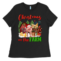 Black christmas on the farm Ladies Tee - FaDigitalArtStudio