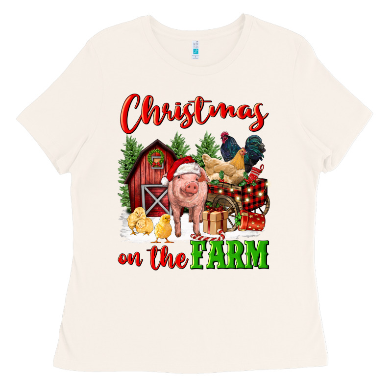 Christmas On The Farm Ladies Tee by FaDigitalArtStudio | Teevron