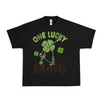 Black one lucky dude Urban Heavy Tee - MaliasSmallBusiness
