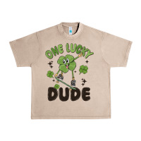 French Oak one lucky dude Urban Heavy Tee - MaliasSmallBusiness