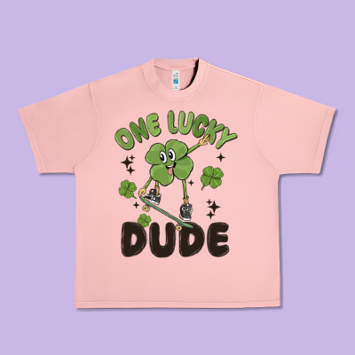 One Lucky Dude Urban Heavy Tee Designed By Maliassmallbusiness