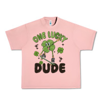 Salmon one lucky dude Urban Heavy Tee - MaliasSmallBusiness
