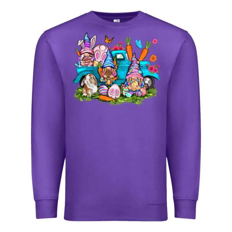 Easter Gnomies With Truck Easter Day Premium Sweatshirt by HowdyJamesFarm | Teevron