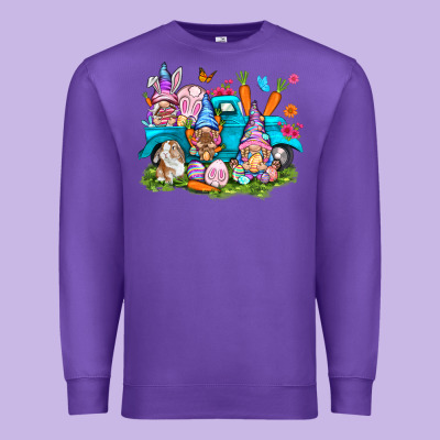 Easter Gnomies With Truck Easter Day Premium Sweatshirt Designed By Howdyjamesfarm