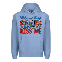 Colony Blue welcome home soldier now kiss me Premium Hoodie - JahusDesignShop