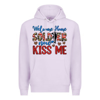 Lilac welcome home soldier now kiss me Premium Hoodie - JahusDesignShop
