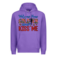 Purple welcome home soldier now kiss me Premium Hoodie - JahusDesignShop