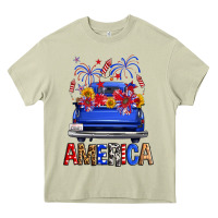 Mossy western fourth of july america truck Heavy Core Tee - FaDigitalArtStudio