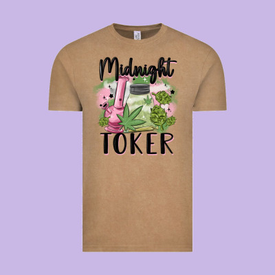 Midnight Toker Vintage Tee Designed By Maliassmallbusiness