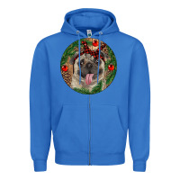 True Royal Christmas Pug With Leopard Zipper Hoodie - RanaPortraitStore