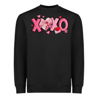 Black xoxo disco heart valentine's day Heavyweight Sweatshirt - MaliasSmallBusiness