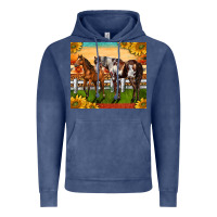 Vintage Denim Western Ranch Horses Vintage Hoodie - LillyAllenDesigns