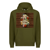 Army Green kinda emotional with skeleton Premium Hoodie - TumblerDesignByShophia