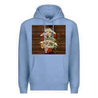 Colony Blue kinda emotional with skeleton Premium Hoodie - TumblerDesignByShophia