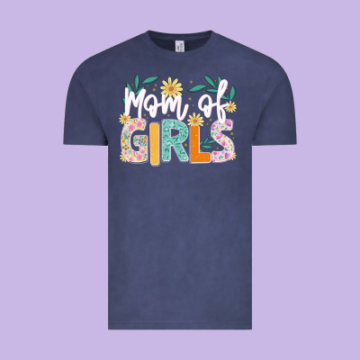 Mom Of Girls Vintage Tee Designed By Jahusdesignshop
