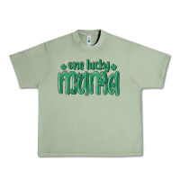 Oil Green one lucky mama Urban Heavy Tee - MaliasSmallBusiness