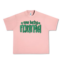 Salmon one lucky mama Urban Heavy Tee - MaliasSmallBusiness