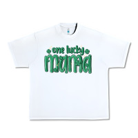 White one lucky mama Urban Heavy Tee - MaliasSmallBusiness