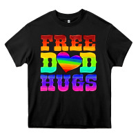 Black lgbtq free dad hugs Heavy Core Tee - HRA Design Shop