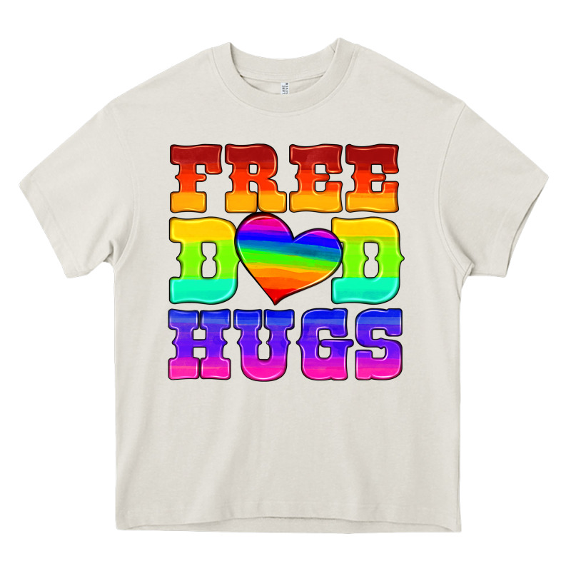 Lgbtq Free Dad Hugs Heavy Core Tee by HRA Design Shop | Teevron