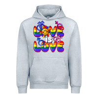 Heather Grey Love is love Urban Hoodie - FaDigitalArtStudio