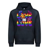 Navy Love is love Urban Hoodie - FaDigitalArtStudio